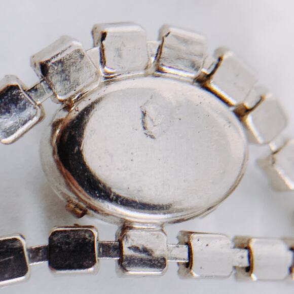 Vintage Mid Century Milk Glass Rhinestone Necklace Earring Set 1950s Jewelry - Picture 8 of 16